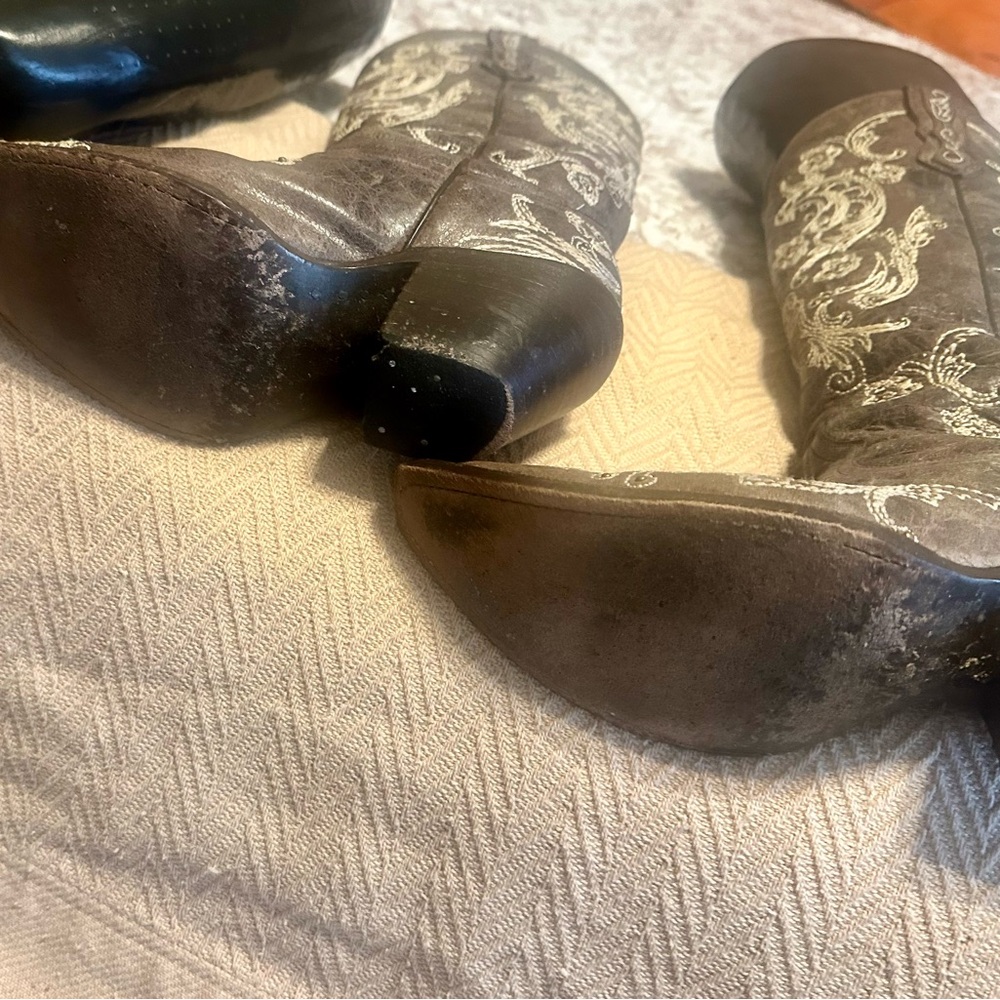 Corral Distressed Cowgirl Boots Embroidery 7.5 Western - Picture 3 of 5